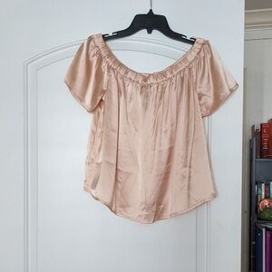 Satin off the shoulder blouse